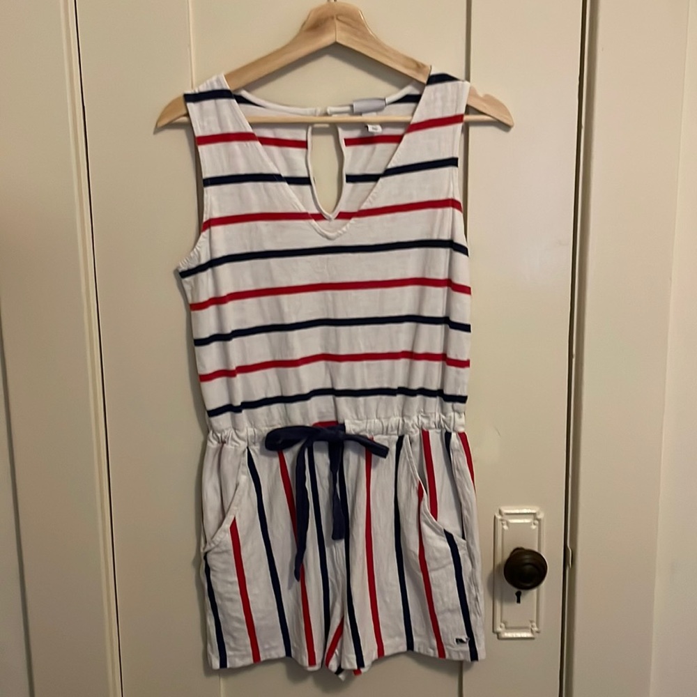 Cute Vineyard Vines x Target red white and blue romper
